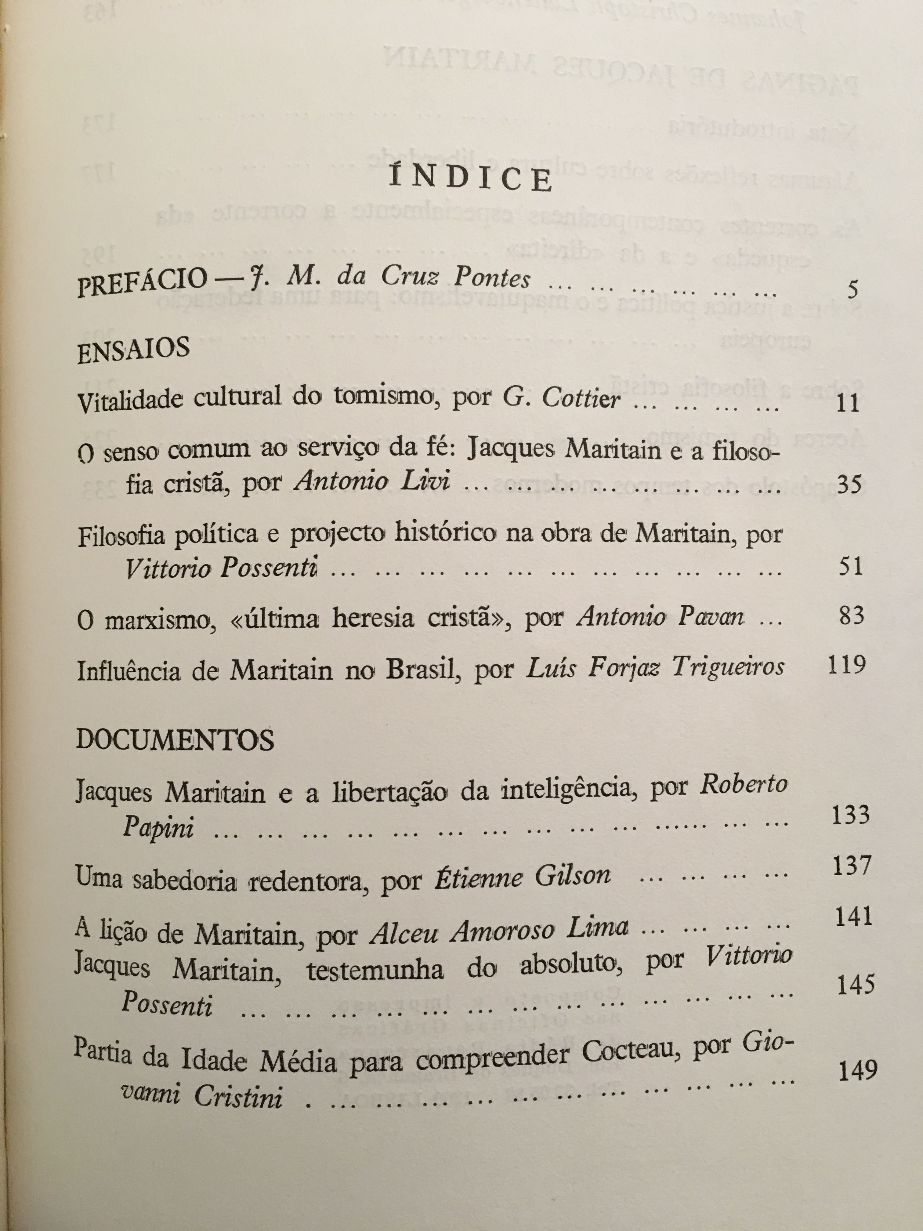 Jacques Maritain / Raymond Aron/ Alain Touraine