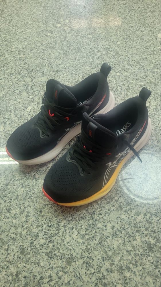 Sapatilhas de Corrida Homem Asics Gel Pulse 16 Preto/Branco/Laranja