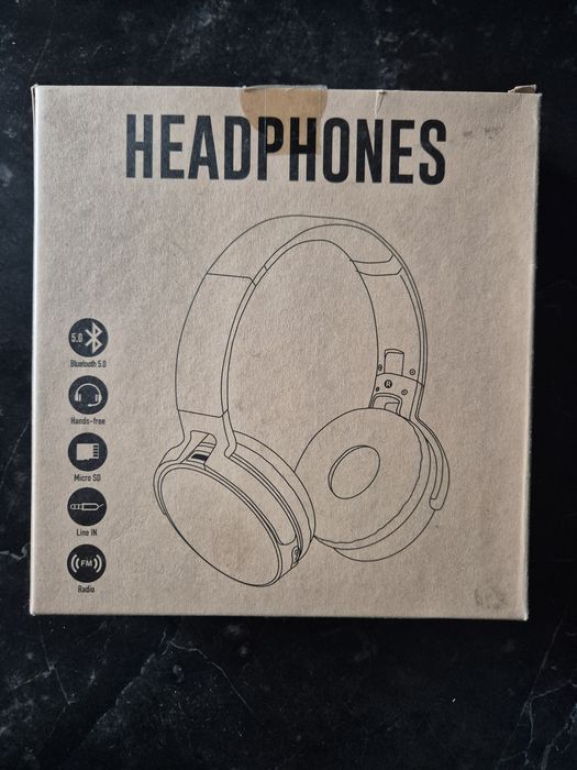 Składane bezprzewodowe słuchawki nauszne, bambusowe elementy