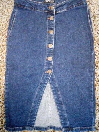 Модная джинсовая юбка