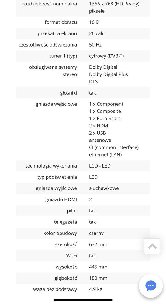 Telewizor Samsung HDMI USB DVI AUDIO 26