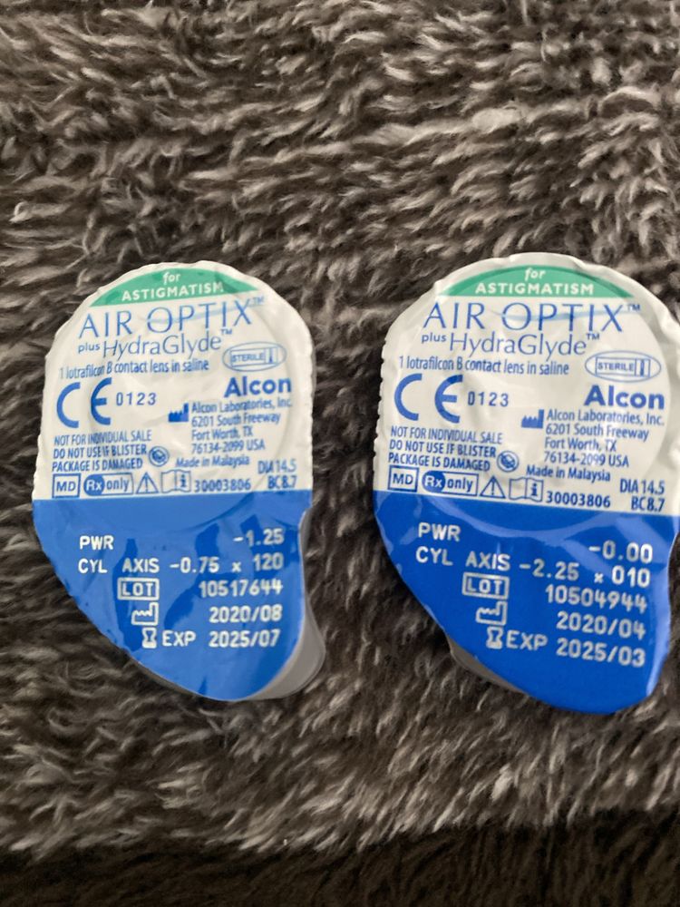 Лінзи астигматика biofinity torik та aer optix for astigmatizm