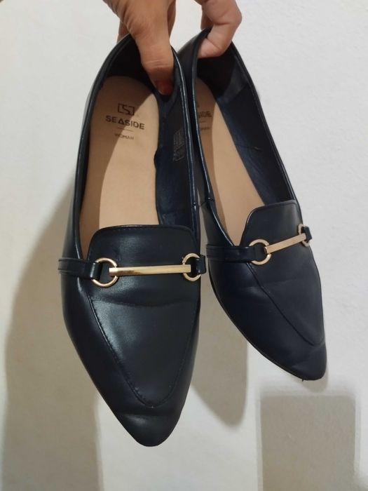 Mocassins azuis da Seaside