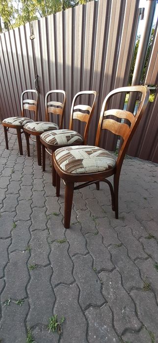 Krzesła drewniane  retro vintage prl