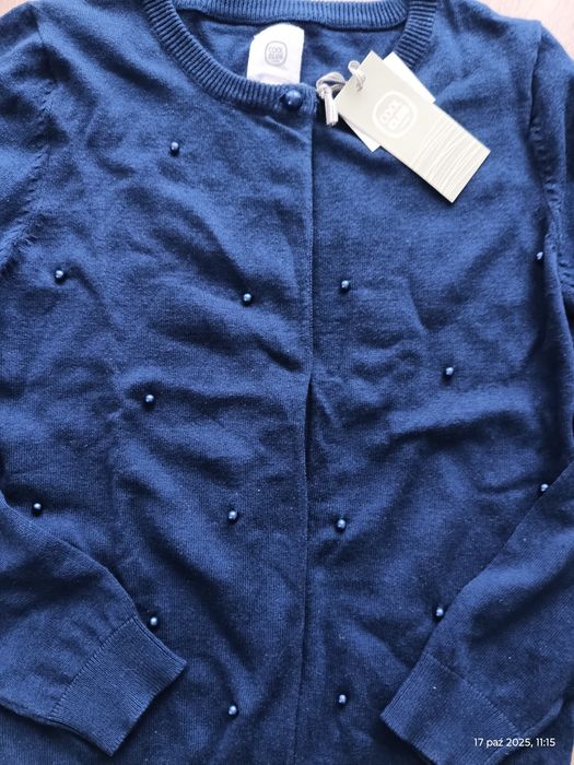 Sweter Smyk z metką r.140 granatowy śliczny