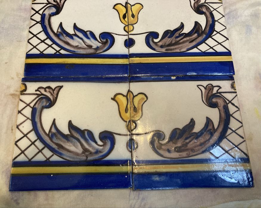 Painel de 6 azulejos da Fábrica Sant’Anna  século XIX