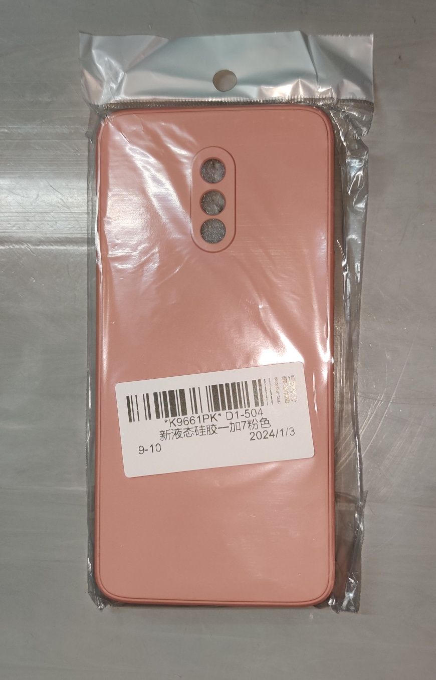 Оригинальный розовый чехол из жидкого силикона на телефон OnePlus 7