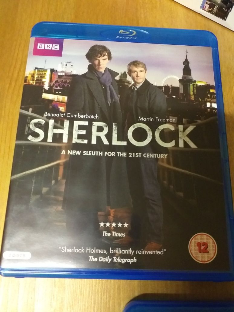 Sherlock Blu ray,6 discos,serie 1,2,3,BBC,legendas inglês,envio ctt