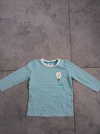 Niebieska bluza/bluzeczka koszulka z długim rękawem dla chłopca 92