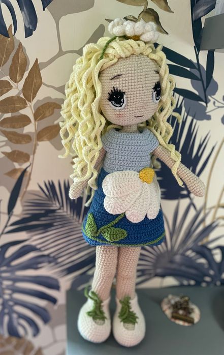 Lalka szydełkowana handmade. Dekoracja wnętrz