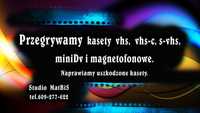 Przegrywanie kaset vhs, s-vhs, vhs-c, minidv, magnetofonowych