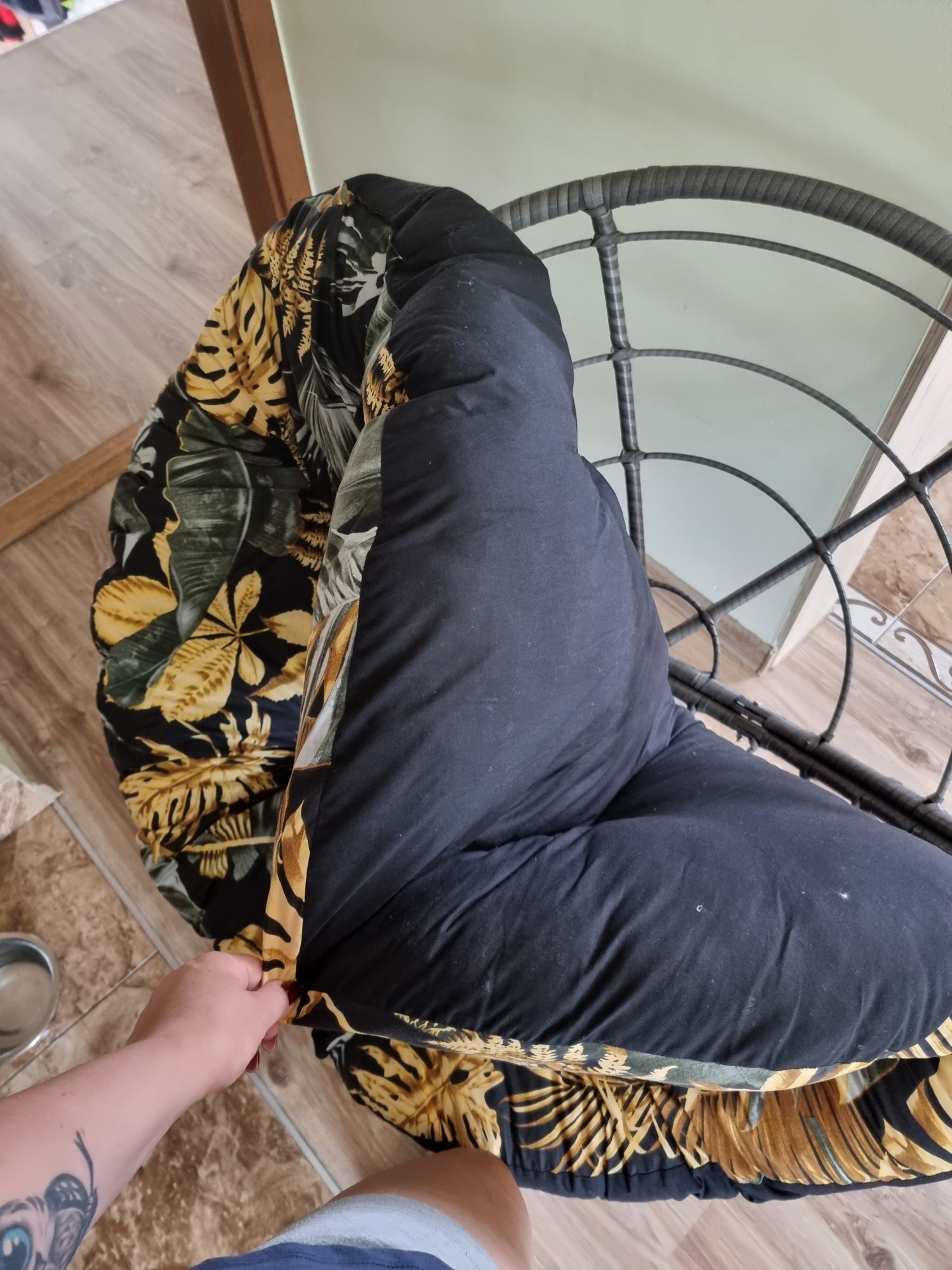 Fotel obrotowy na taras +poduszka
