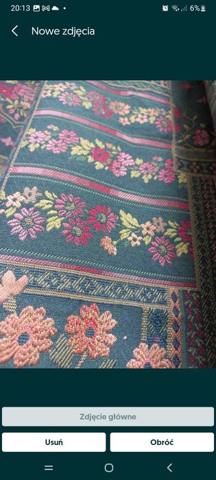 Tkanina obiciowa  zasłonowa grubavzakardowa nowa7mb×140cm