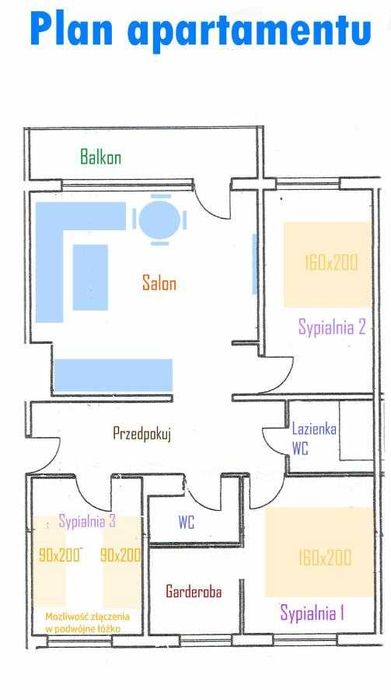 Apartament  Bieszczady Ustrzyki Dolne - 3 sypialnie 80m2