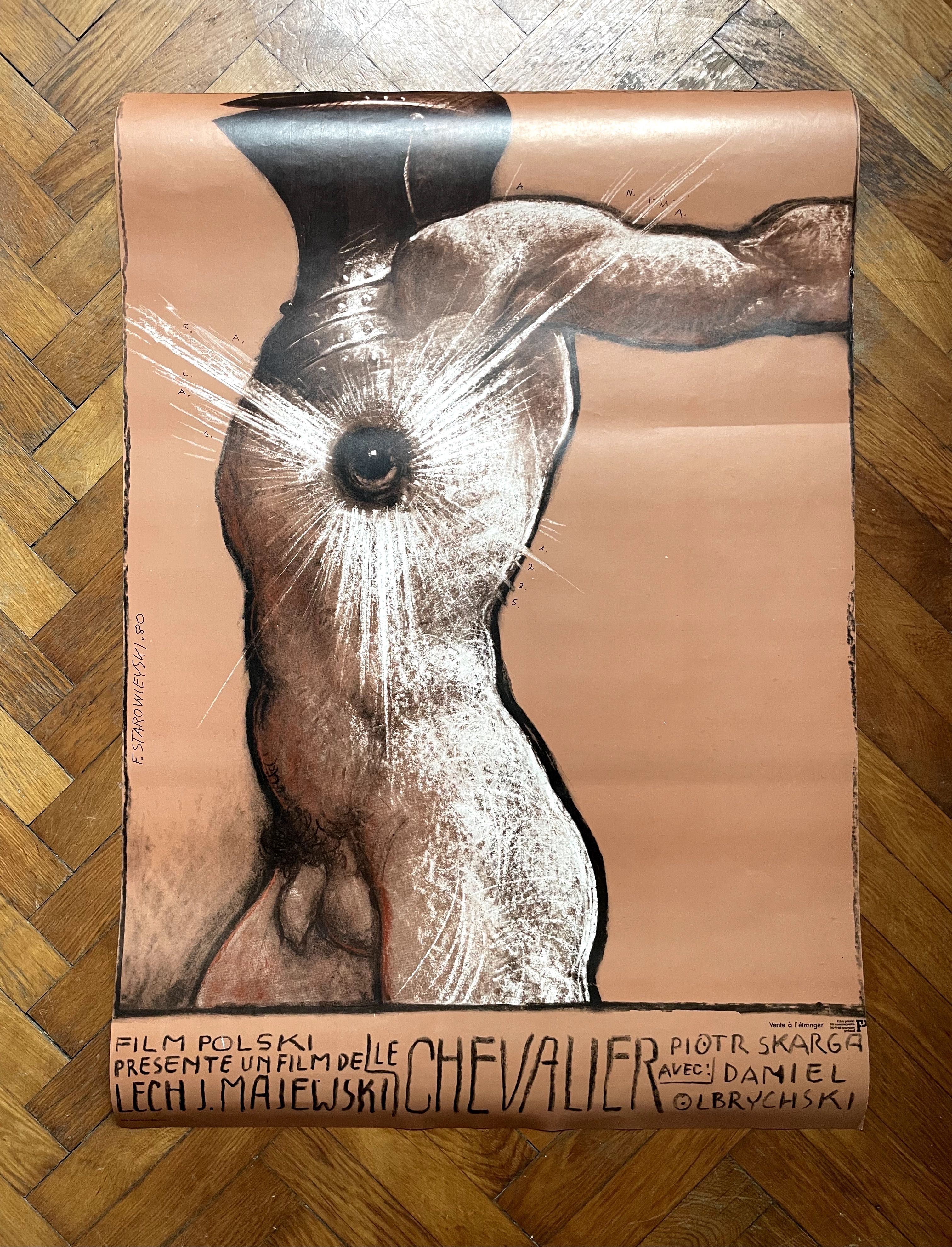 Plakat filmowy "Rycerz / Le Chevalier" 1980 F. Starowieyski - ORYGINAŁ