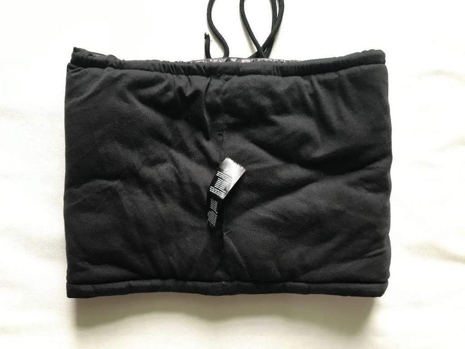 Теплий стьобаний шарф труба снуд Тchibo на флісі об'ємний дутий графіт