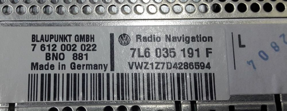 Магнитола Магнітола 7L6035191F/H Volkswagen Touareg Туарег Туарек