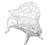 Ławka ogrodowa, 100 cm, odlewane aluminium, biała