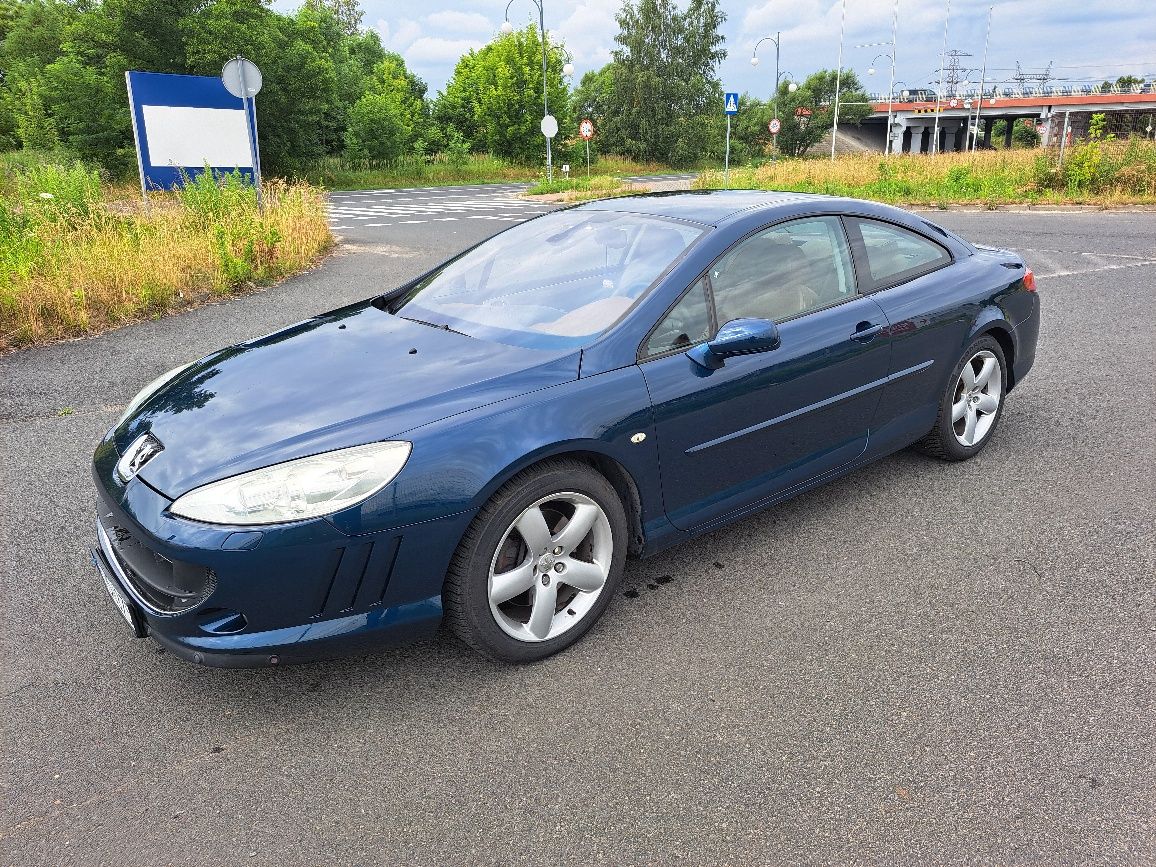 Peugeot 407 coupe, automat, bogate wyposażenie, brązowe skóry