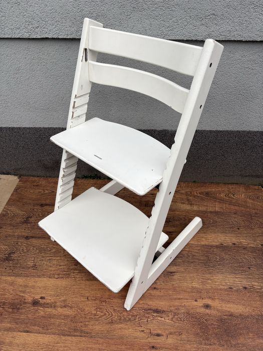 STOKKE Trip Trap NOWSZY Model Krzesełko do Karmienia Kolor BIAŁY Kurie