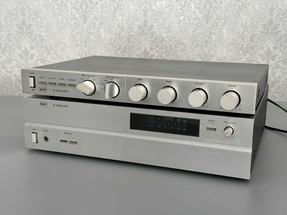 Zestaw BASF HiFi Przedwzmacniacz D-6330 Końcówka Mocy D-6390 Unikat