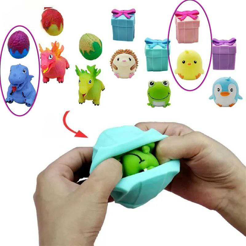 Розвиваюча іграшка-антистрес "Подарунок" та "Яйце дракона"