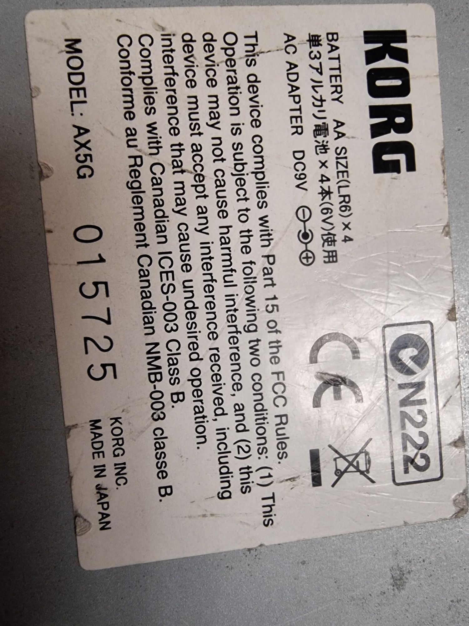 Korg Ax 5 G Multiefekt