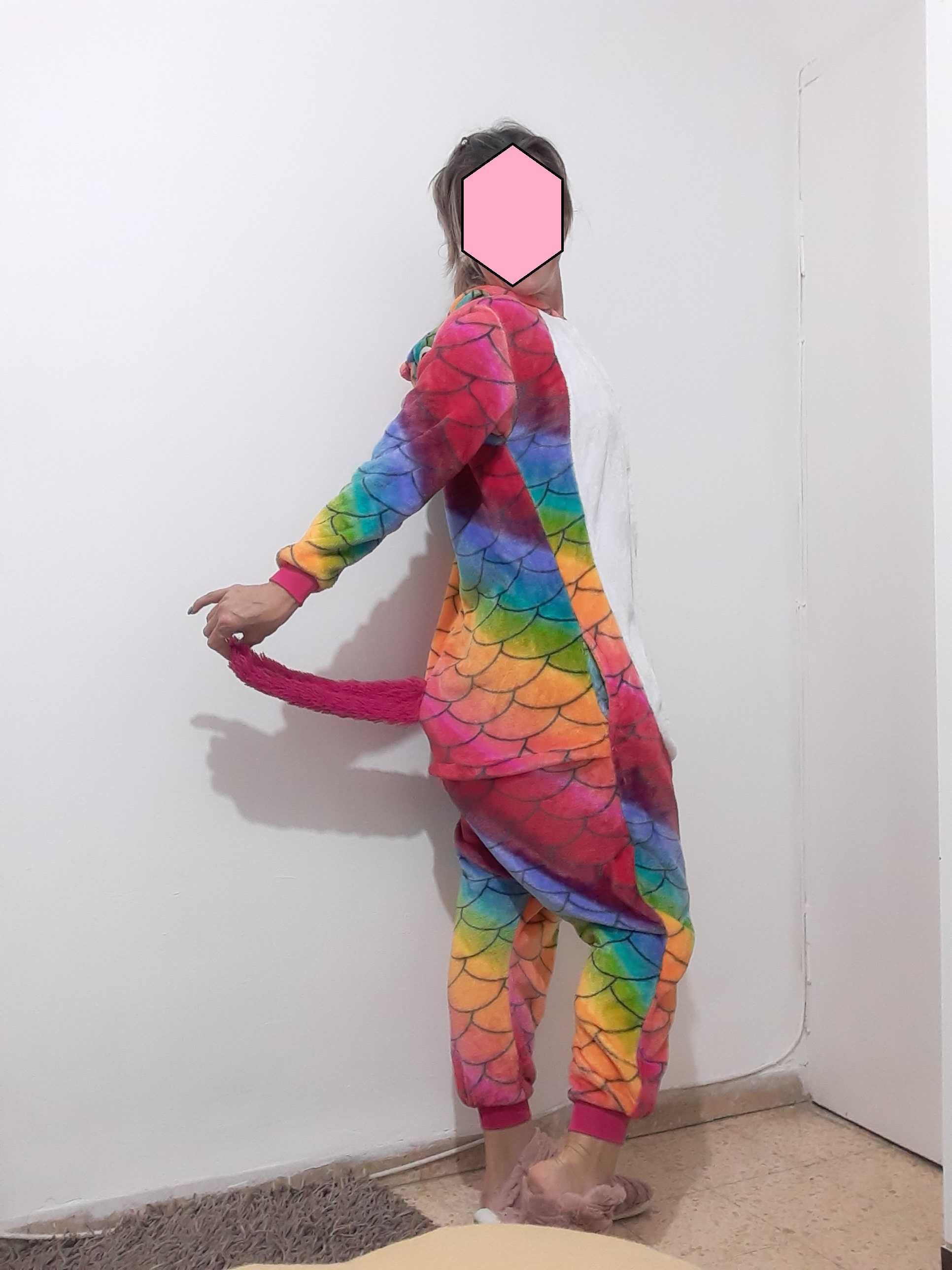 Пижама кигуруми зимний человечек комбинезон единорог домашняя одежда