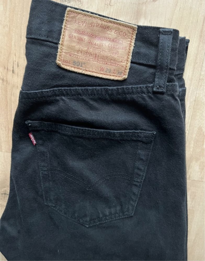 Spodnie Levis 501  Premium  rozm 29/32 (pas 78 cm) Czarne