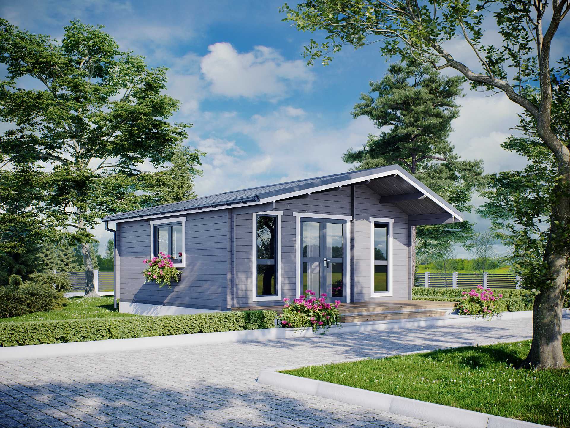 Drewniany domek letniskowy Milan 32 m2 - ROD, ośrodek wypoczynkowy