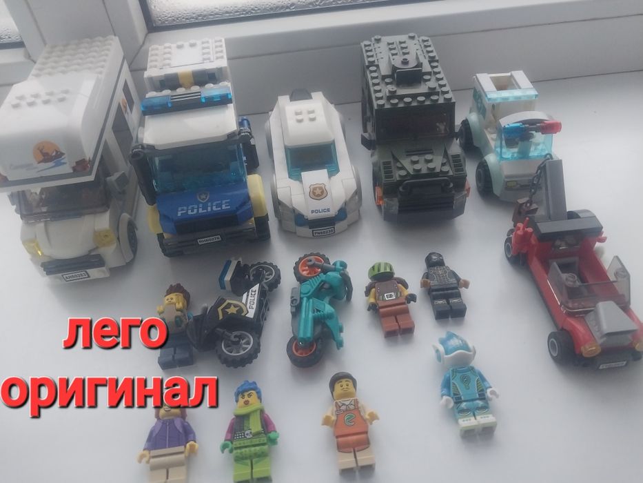 Лего оригинал б/у наборы машынки и фигурки