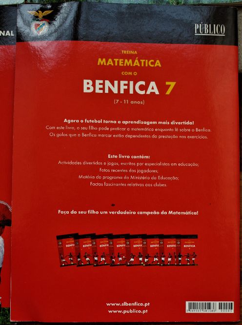 Treina Matemática com o BENFICA, como novos