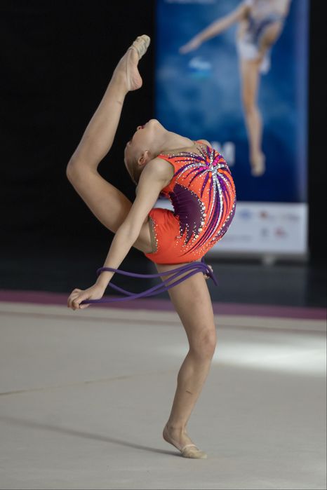 Fato de ginastica ritmica, excelente estado