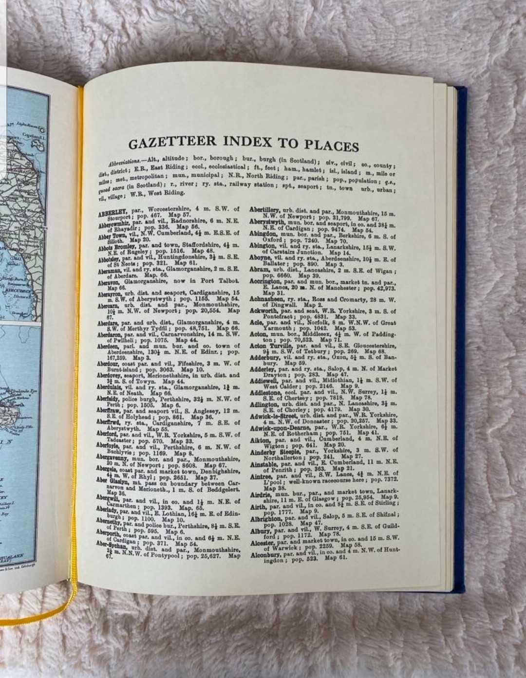 Atlas turystyczny Bartłomieja i Gazetter wysp brytyjskich 1900