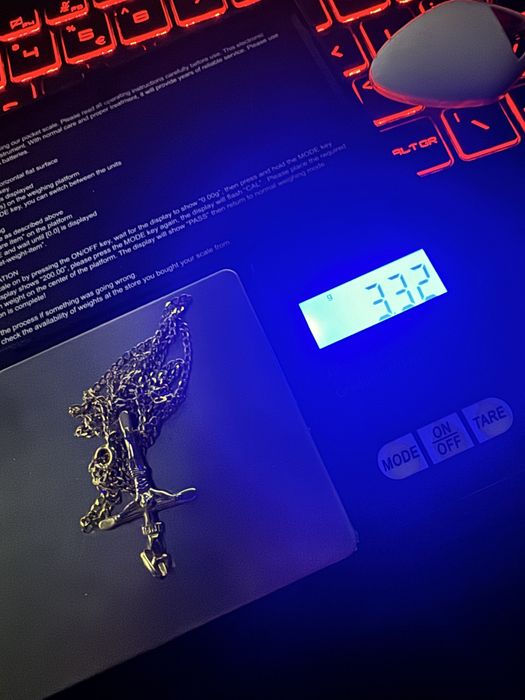 Złoty łańcuszek z krzyżykiem 585 złoto 14k okazyjna cena