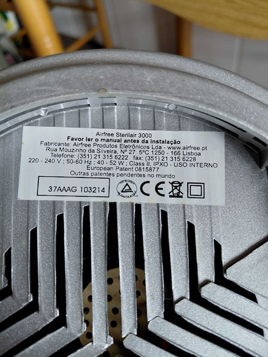 Purificador da ar - AirFree 3000