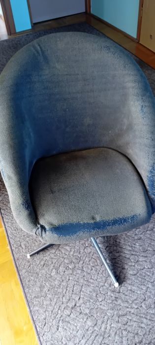 Fotel obrotowy muszelka PRL