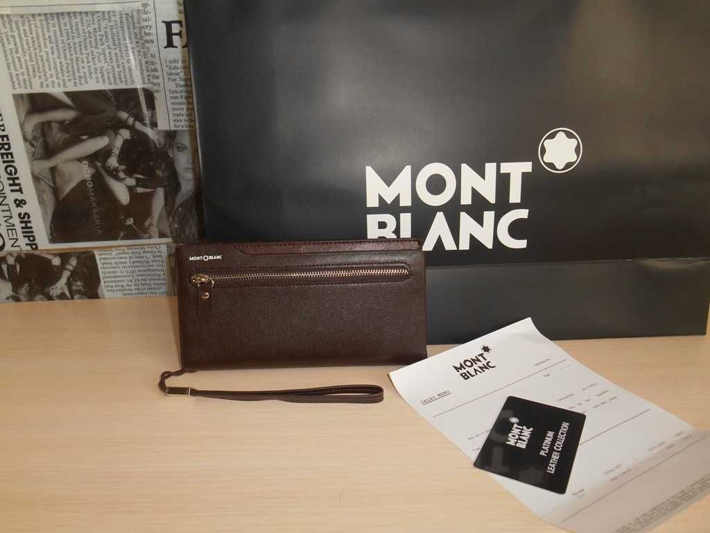 Duży PORTFEL MĘSKI, Organizer, Saszetka MONT BLANC, skóra 709