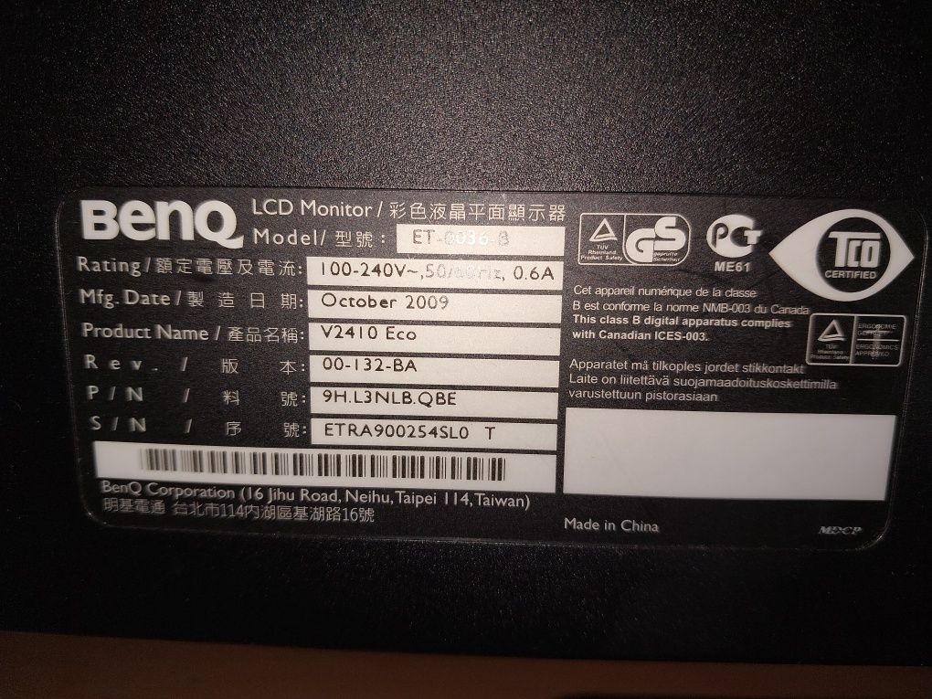 Monitor Benq et-0036-b