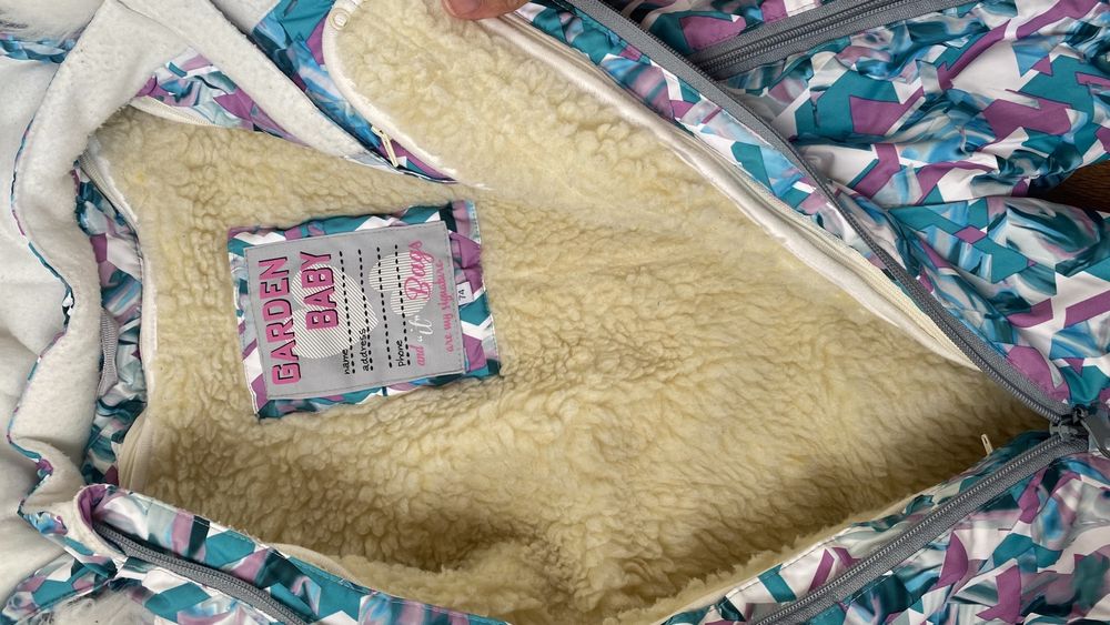 Зимовий комбінезон на овчині + утеплювач 74-80 розмір 6-9 міс