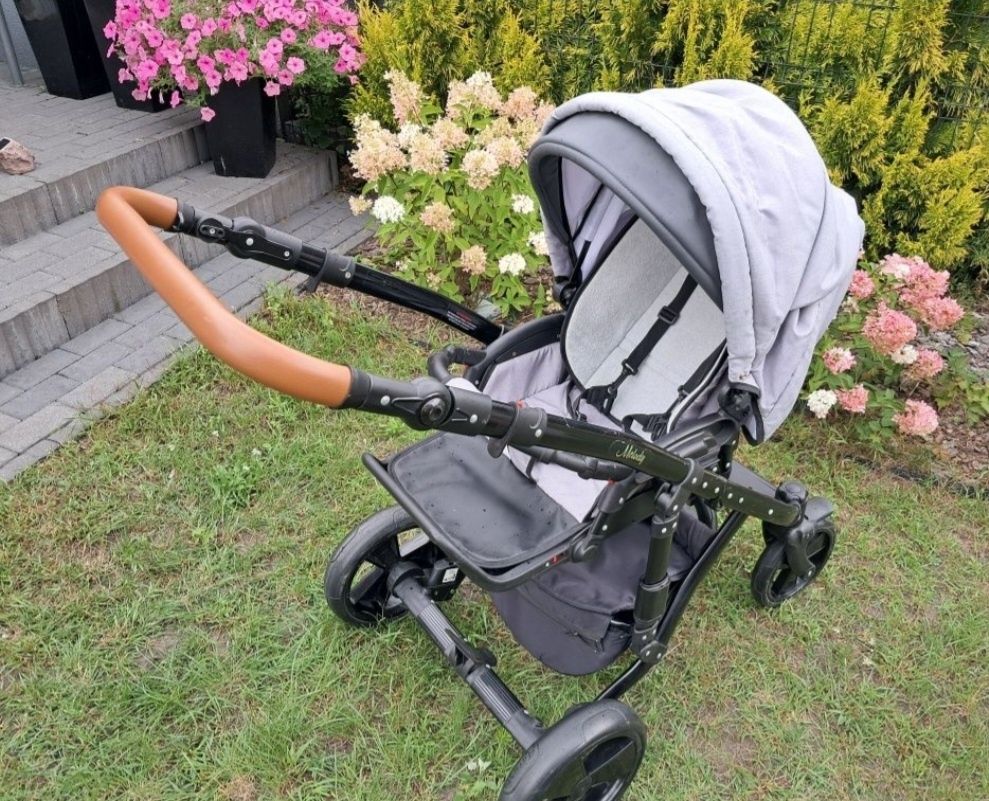 Wózek 2w1 zadbany czysty spacerowy gondola spacerówka duże koła zwrotn