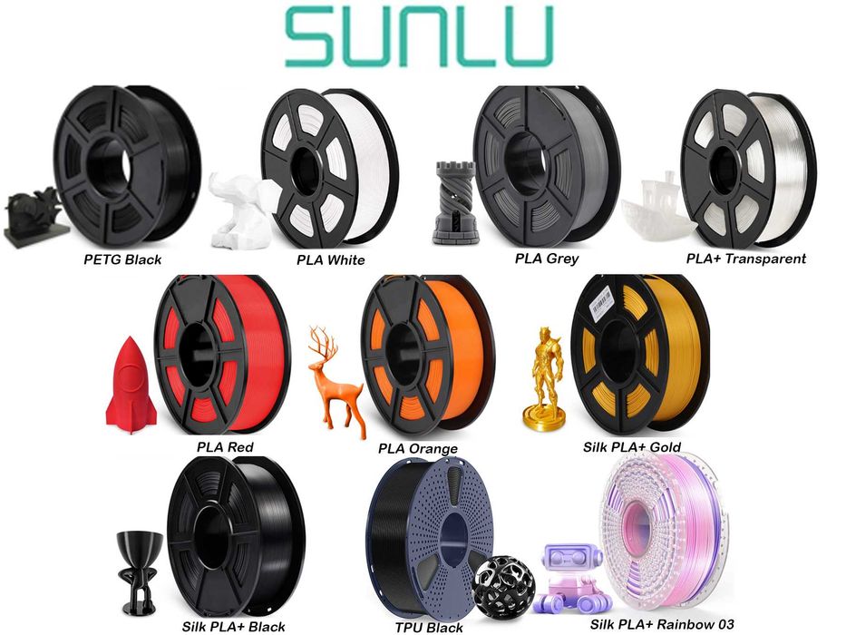 Філамент Пластик SUNLU PLA, PETG для 3D друку. ПЛА пластик 1 кг 1.75мм