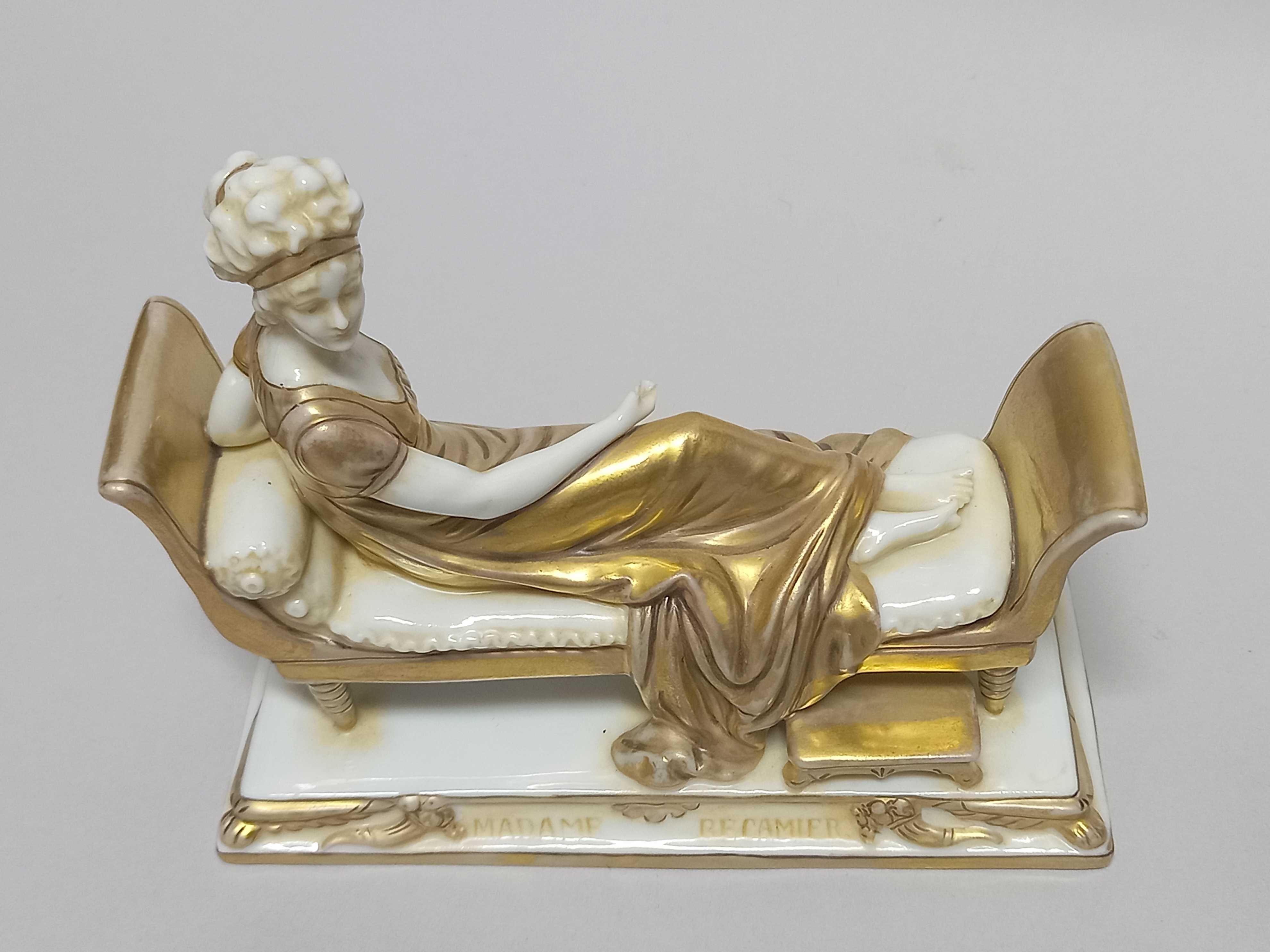 Madame Recamier, figurka Scheibe-Alsbach Turyngia, proj. Otto Poertzel