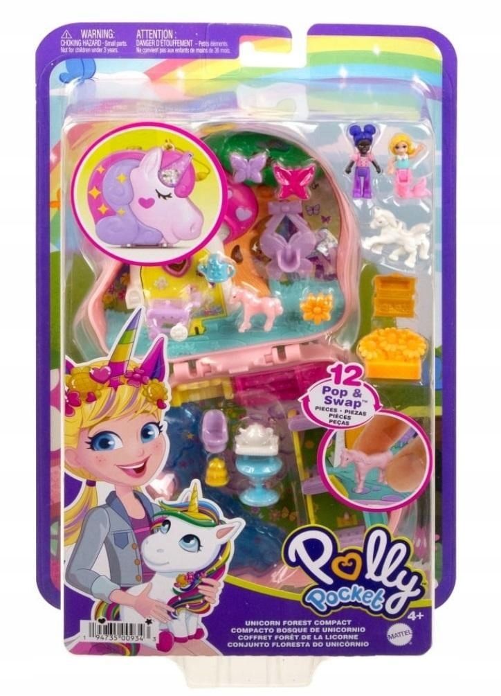 Polly Pocket. Unicorn Forest Compact, Mattel