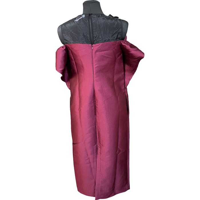 asos Sukienka do Kolana Wygodna Wieczorowa Elegancka Czerwona Roz 36