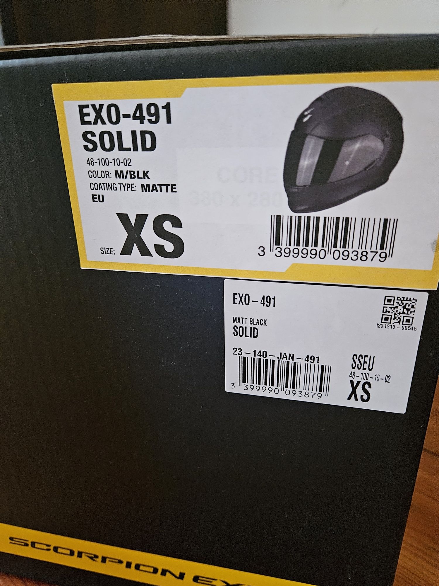 Kask Scorpion EXO-491 Black Matt  XS