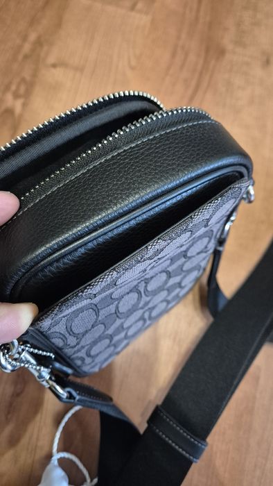 Coach сумка крос-боді, шкіра текстіль