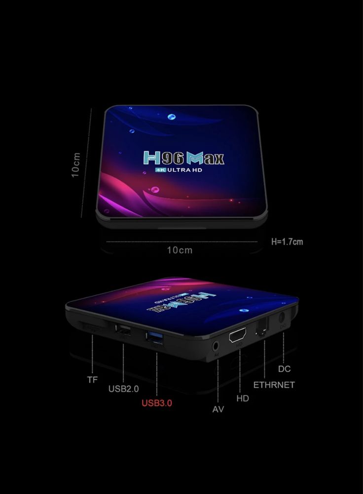 Смарт ТВ приставка H96 MAX 4/64 gb android 11