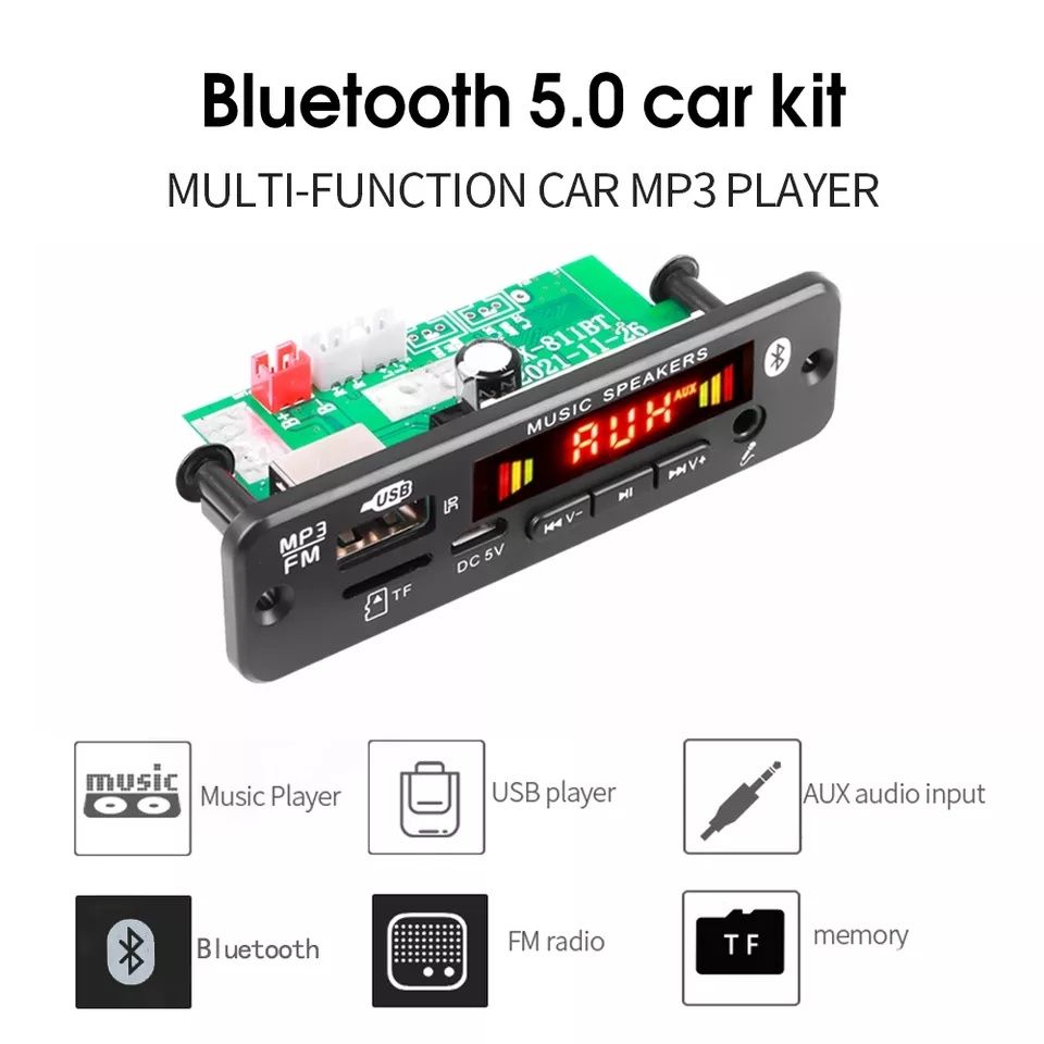 2*20 Вт стерео Bluetooth 5,0 МР3-плеер декодер FM, USB, AUX, караоке.