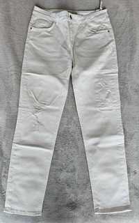 Białe spodnie z przetarciami Zara 34 36 XS S